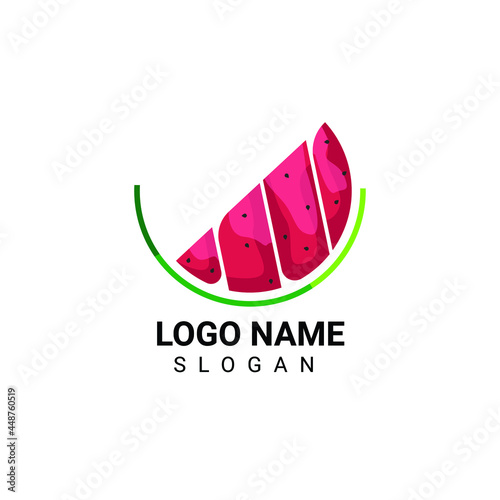 Watermelon Logo Design Vector Art