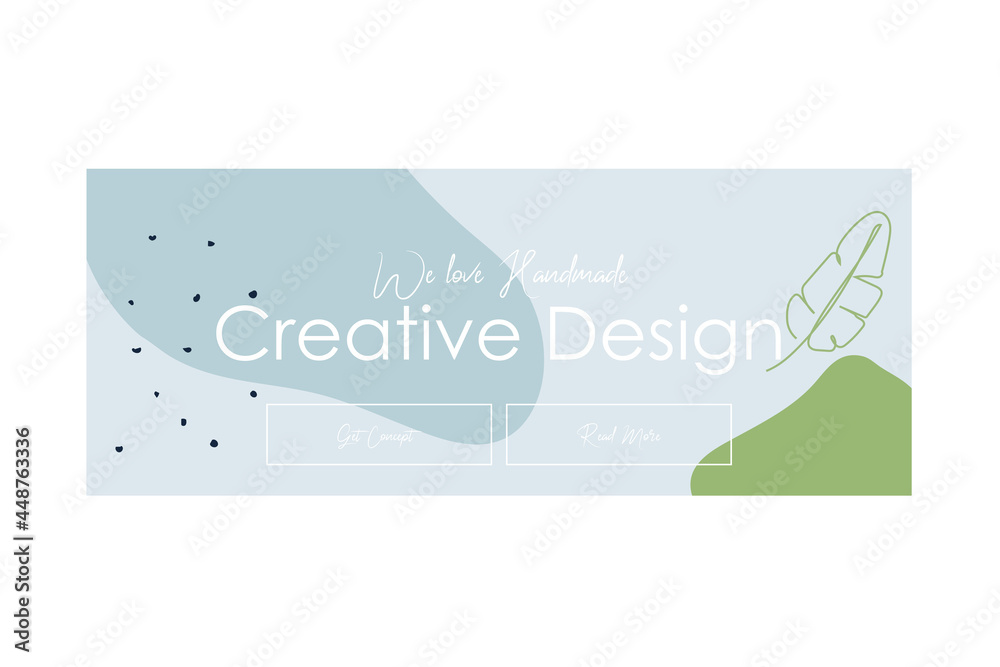 Colorful abstract background layout, banners design. Gift card, discount voucher template with doodle texture, geometric shapes on color backgrand. Horizontal poster, greeting card, header for website