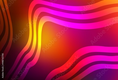 Dark Pink, Red vector background with wry lines.