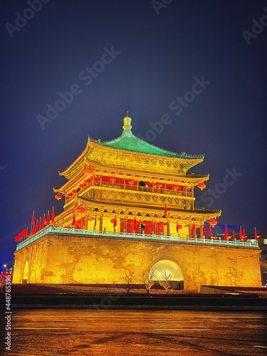 The Drum Tower offers an imposing view of Xi'an in China