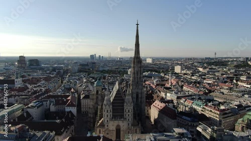 Aerial view of St. Stephen's Cathedral in Vienna, Austria, Europe photo