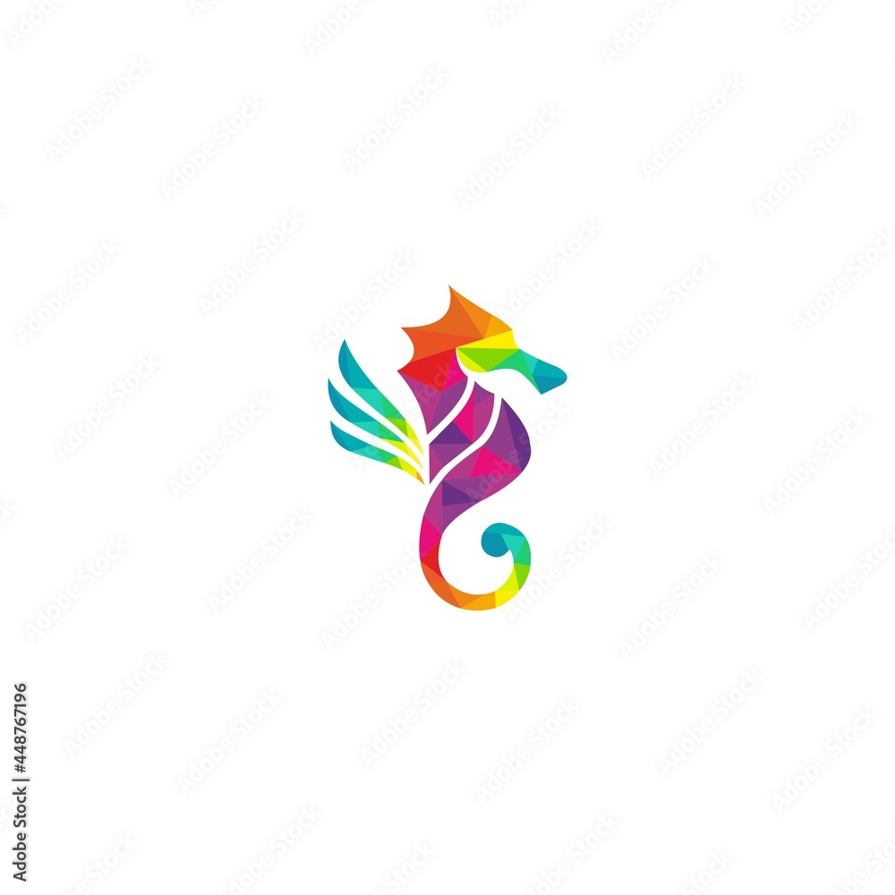 Obraz premium seahorse, icon, design, concept, icon, background template, vector
