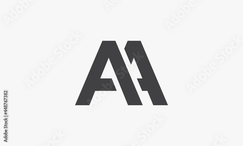 AA letter logo modern concept isolated on white background.