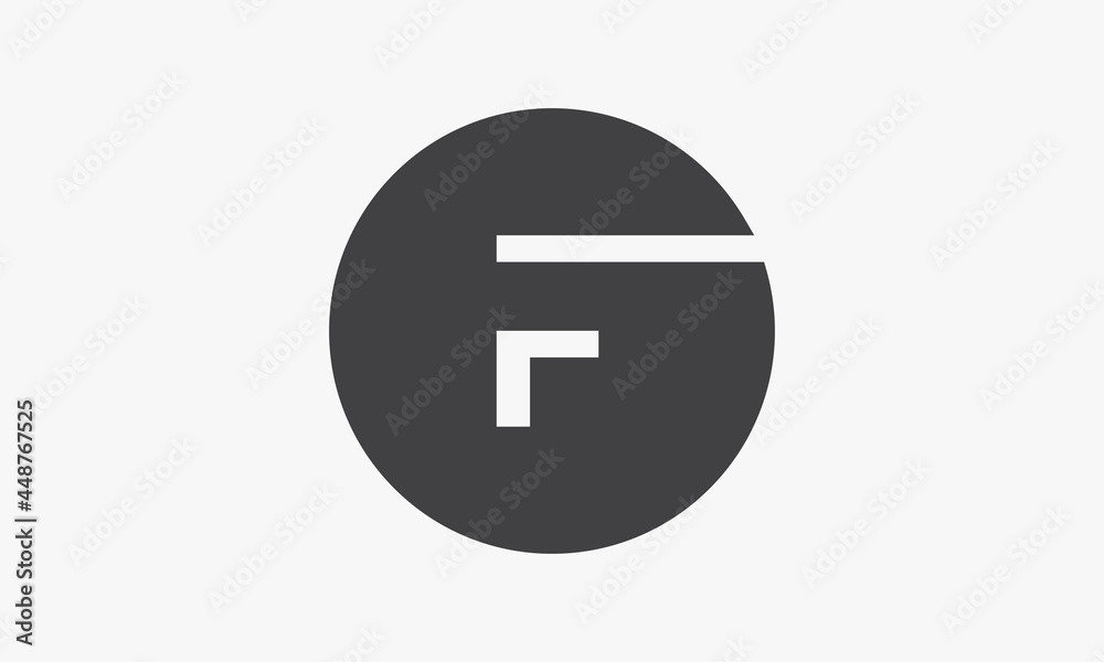 letter F circle logo design vector isolated on white background. letter F circle logo design vector isolated on white background.