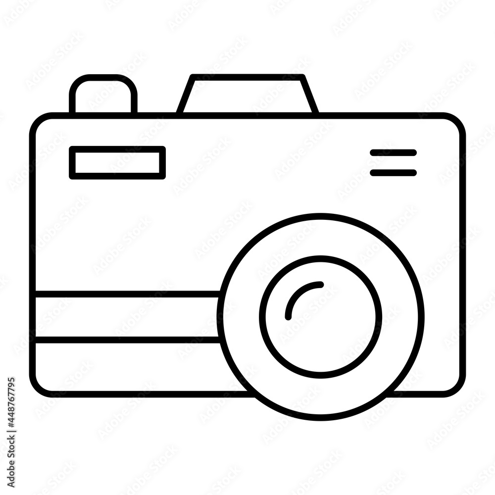 Vector Photo Camera Outline Icon Design Vector Photo Camera Outline Icon Design