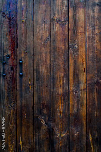 fragment of old wooden door textured background