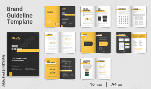 Brand Guidelines template Brand Guideline Brand Manual Template Brand Style Guidelines Branding guideline