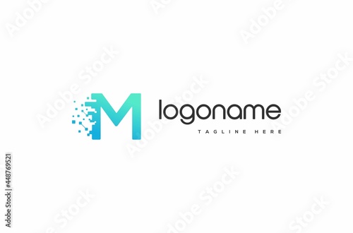 Free Download flying pixel logo letter B, pixel logo, technology logo, glitter technology logo - GFXLoad