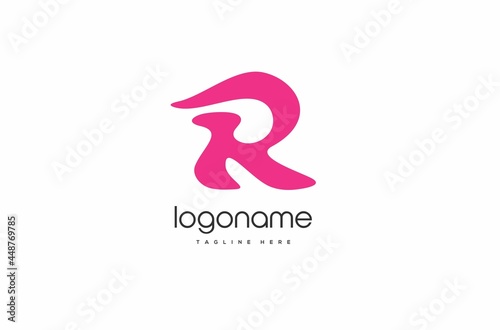 playful fun letter R logo design