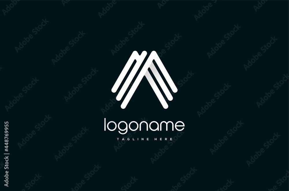 Obraz premium monoline dynamic letter a logo design