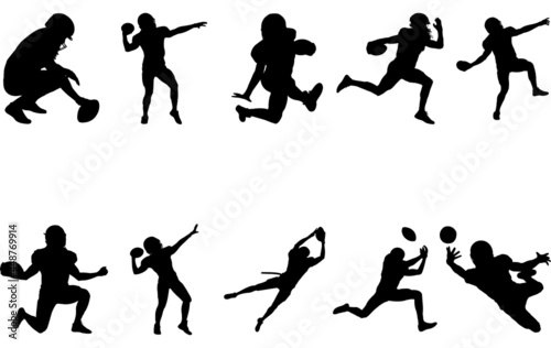American football silhouette vector