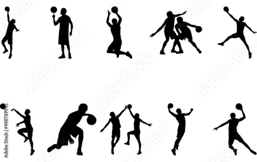 Basketball silhouette vector