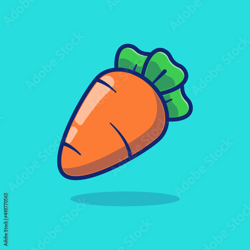 delicious fresh ripe carrot fruit vector illustration design