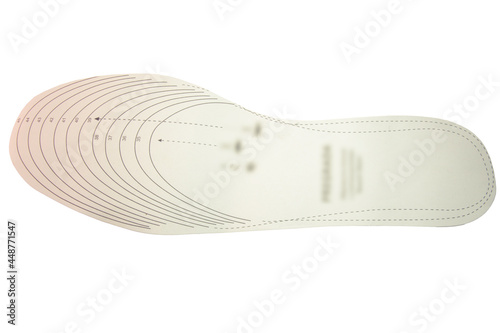 size templates for cut-to-fit insoles of the desired size according to the pattern