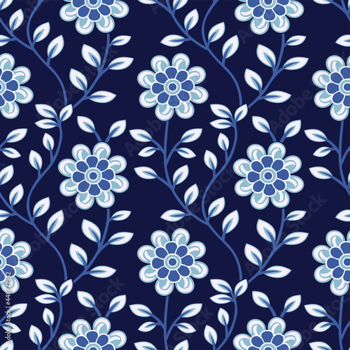 Seamless vector flower pattern design