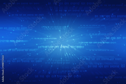 Binary Code Background, Digital Abstract technology background, Big data digital binary code, Internet Data Communication and Transfer background, Futuristic information technology concept