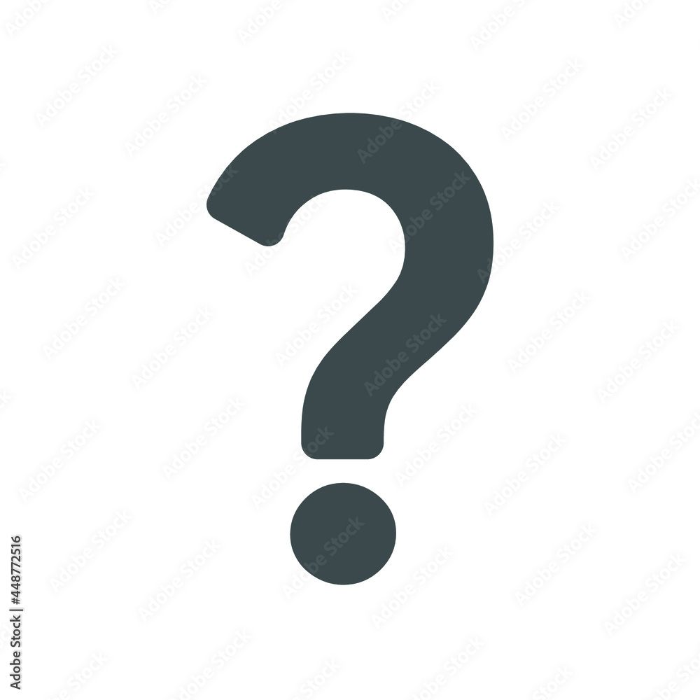 Question mark on white background Question mark on white background
