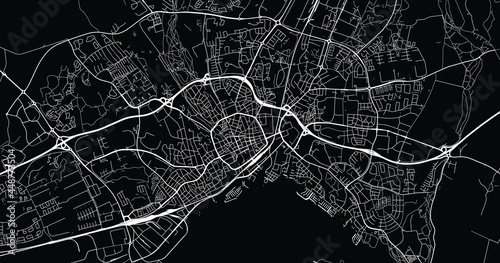 Urban vector city map of Vasteras, Sweden, Europe