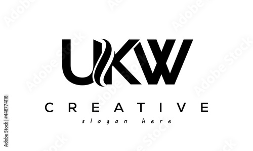 Letter UKW creative logo design vector	 photo