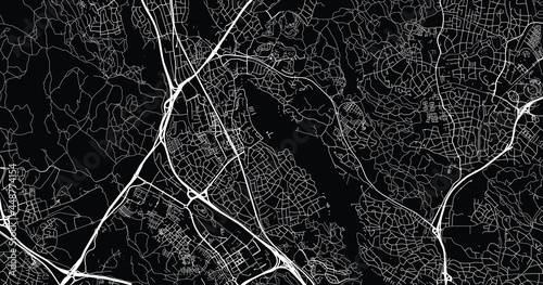 Urban vector city map of Sollentuna, Sweden, Europe