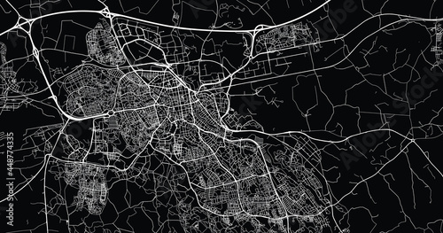 Urban vector city map of Linkoeping, Sweden, Europe