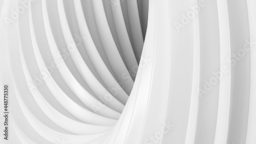 Abstract background art white swirl curved,mobius stripe pattern,Concept from mobius strip shape,3d rendering