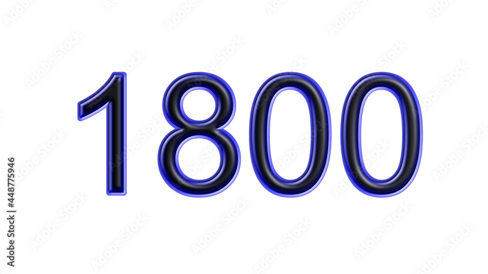blue 1800 number 3d effect white background blue 1800 number 3d effect white background