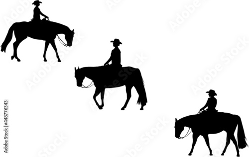 Western Pleasure Silhouette Vector