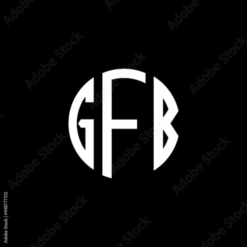 GFB letter logo design. GFB letter in circle shape. GFB Creative three letter logo. Logo with three letters. GFB circle logo. GFB letter vector design logo  photo