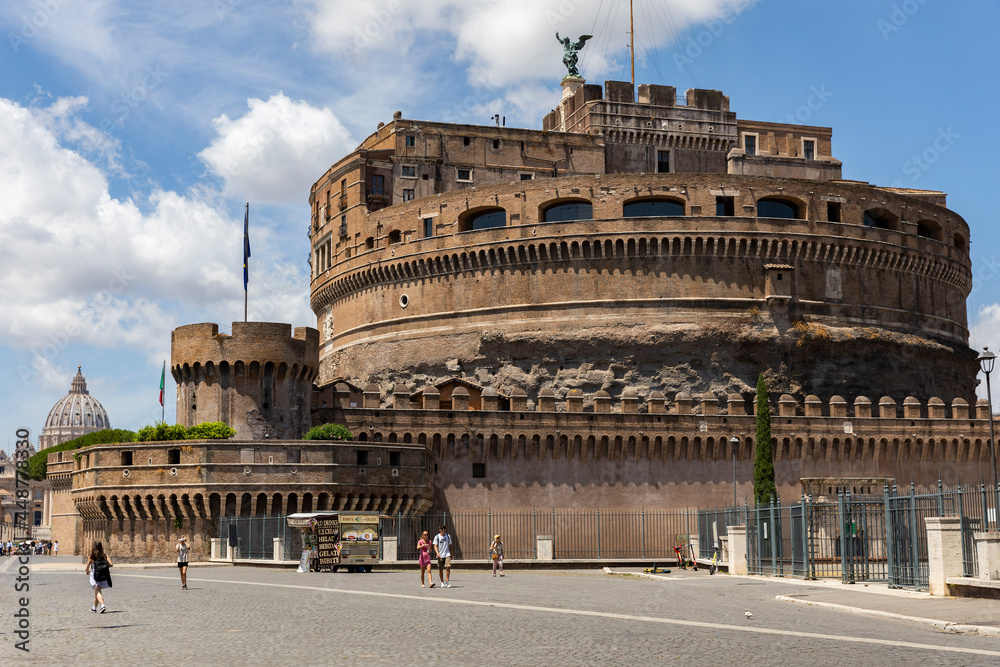 Italy. Rome. The Castle of St. Angelo is a Roman architectural monument.