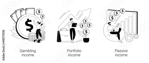 Capital gain abstract concept vector illustrations.