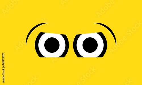 looking big eyes watching vector illustration icons isolated flat