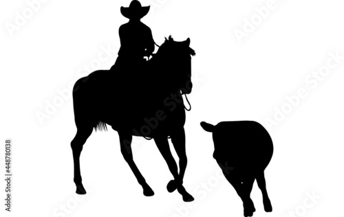 Ranch Sorting Silhouette Vector