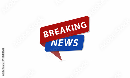 Breaking news Isolated vector icon. Sign of main news on white background