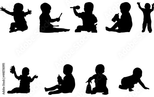 Baby Cancer Awareness  Silhouette Vector