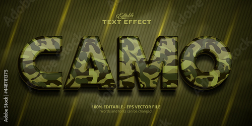 Editable text effect, Camo text