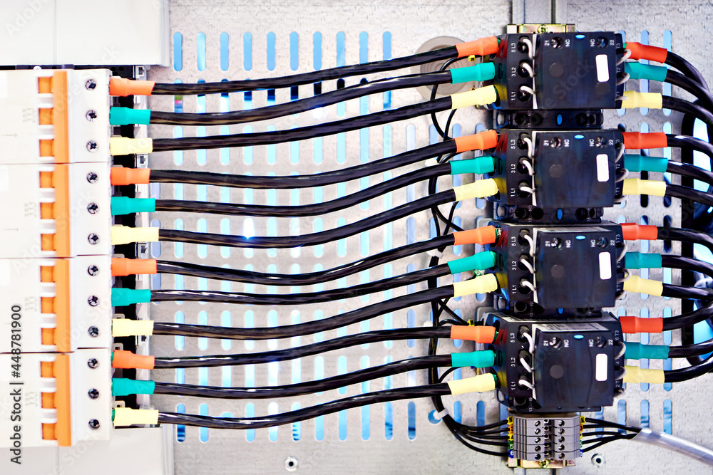 Foto de Electrical fuses and equipment in transformer box do Stock Adobe Stock