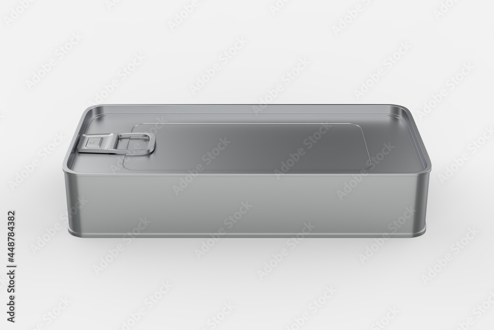 Metal tin can. Canned foods mockup, aluminum steel package, realistic silver blank isolated packaging template. 3d illustration Metal tin can. Canned foods mockup, aluminum steel package, realistic silver blank isolated packaging template. 3d illustration