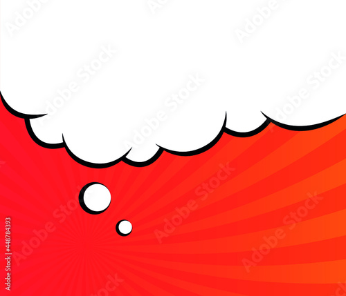Colorful background in pop art style. retro comic speech bubble. Speech bubble illustration design for comic book, ad text, web design, poster.