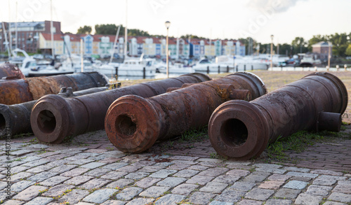 Old Rusty Canons By River At Promenade photo