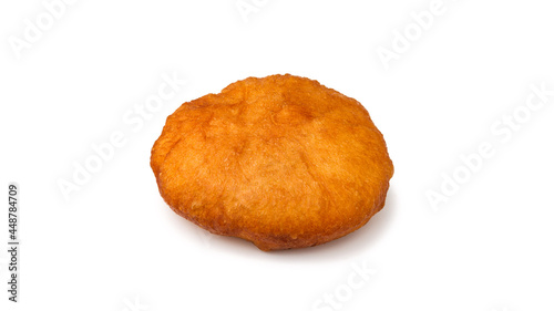 Peremech fried in oil isolated over white background