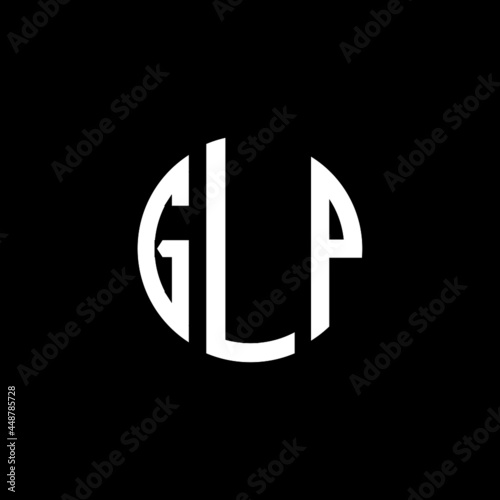 GLP letter logo design. GLP letter in circle shape. GLP Creative three letter logo. Logo with three letters. GLP circle logo. GLP letter vector design logo 