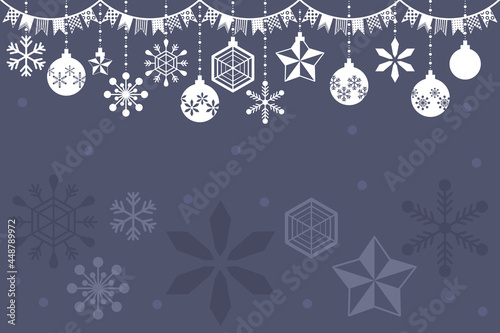 クリスマスボールの背景イラスト