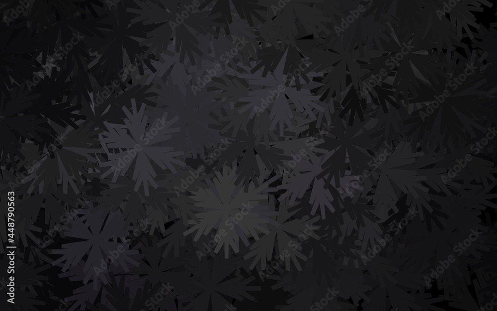 Dark Gray vector doodle background with flowers. Dark Gray vector doodle background with flowers.