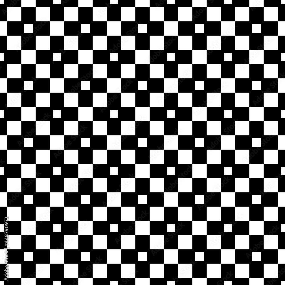 Black crosses and white background. Vector seamless ornament. Checker crosses and empty white space like chessboard or plaid. Black crosses and white background. Vector seamless ornament. Checker crosses and empty white space like chessboard or plaid.