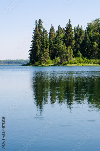 lake and forest at duck mountain provincial park, Manitoba, Canada