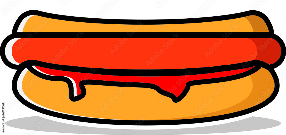 illustration of Hot Dog illustration of Hot Dog