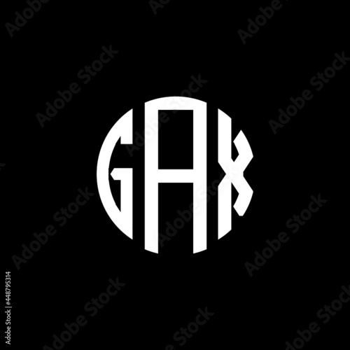 GRX letter logo design. GRX letter in circle shape. GRX Creative three letter logo. Logo with three letters. GRX circle logo. GRX letter vector design logo  photo