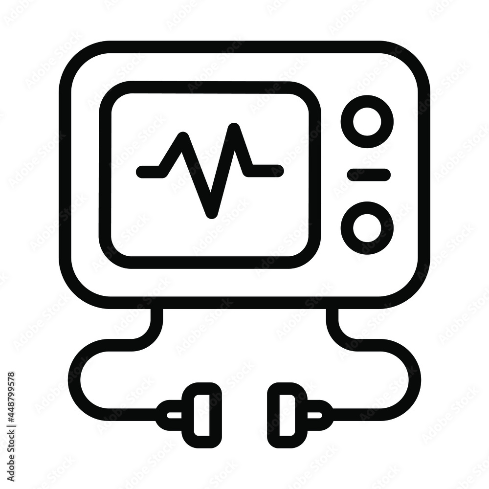 Ecg Reading Healthcare Medical, vector graphic Illustration Icon. Ecg Reading Healthcare Medical, vector graphic Illustration Icon.