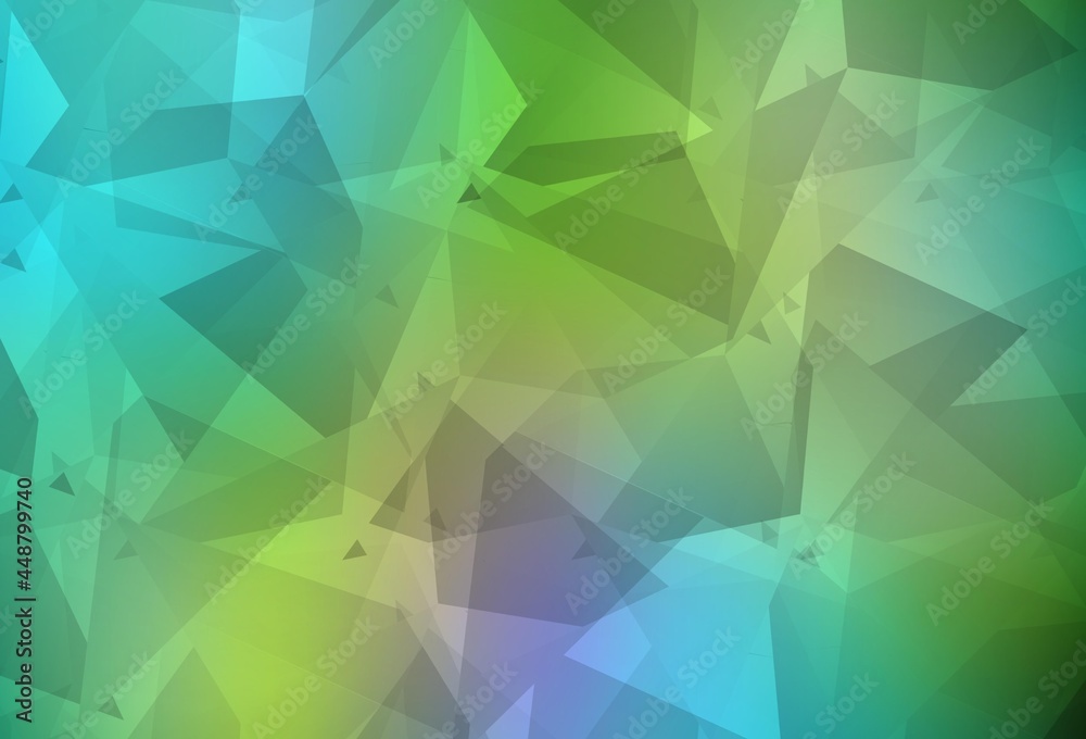 Fototapeta premium Light Blue, Yellow vector texture with abstract poly forms.